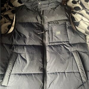 Scotch & Soda Men's Navy Quilted Puffer Vest